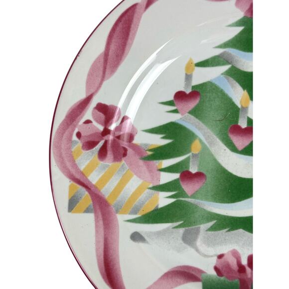 Sango Home for Christmas 1992 Indonesia Black Mark #4829 Salad Plate 7.75" - Picture 2 of 7